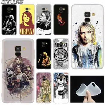 Nirvana Kurt Cobain atveju, Silikoninis dangtelis telefonui Samsung A50 A70 A80 A30 A40 A90 A6 A8 A9 A7 A5 A3 Plius 2018 m. 2016 m. 2017 m.