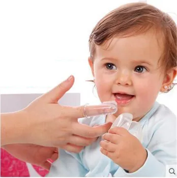 2vnt Silikono Pirštu, dantų Šepetėlis, Dantų Gumos Dantų Aiškiai Massager Šepetys su Paketas Naudinga Burnos Sveikatos Vaikams Baby Kūdikių Teether