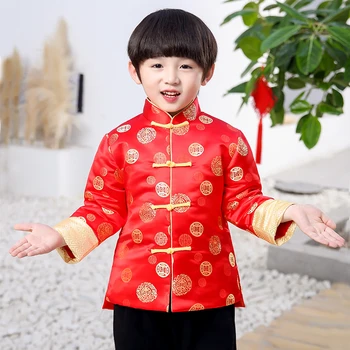 Vaikai Drabužių Rinkinys Kūdikių Berniukų Drabužius, Tradicinė Kinų Kostiumai Tango Stiliaus Kostiumas 2VNT Viršūnes+kelnės Vaikams, Drabužiai Mergaitėms