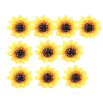 100vnt/daug Mini Šilko Saulėgrąžų Galvų Šilko Dirbtinės Gėlės Galvos 