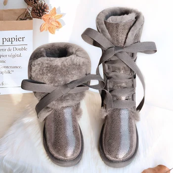 Žiemos užsakymą nekilnojamojo vilnos šiltas ir storas sniego batai mados patogus minkštas moterų batai didelio dydžio.