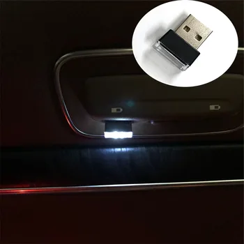 1Pc Automobilio USB Atmosfera Lempa 