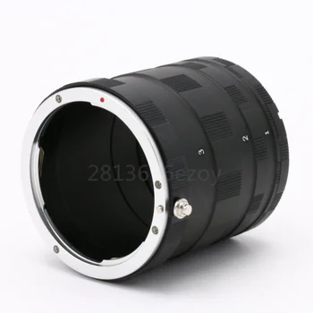 Aliuminio Macro Extension Tube Nustatyti CANON SLR Fotoaparato Objektyvą 50D, 40D 30D 600D 7D 550D 600D 650D 700D 5D MarkII 60D 70D T1i XTi