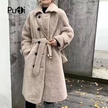 Aorice Žiemą Moteris Nekilnojamojo vilna, kailiai, kailio striukė daugiau dydis parko moterų ilgas šiltas laisvalaikio paltai striukės TX905
