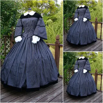 Istoriniai!Klientų padarė Helovinas Suknelės Gotikos Cosplay Viktorijos suknelė Renesanso Suknelė Steampunk dress SZ US6-36 V-258