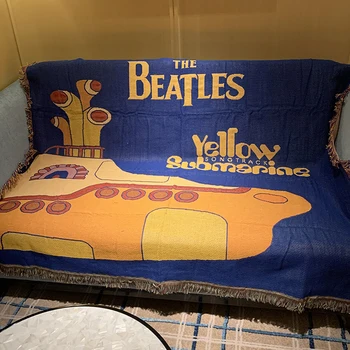 Šiaurės ins vėjo asmenybė, viena dvigulė sofa-antklodė apima kambarį B&B apdaila gobelenas megzti sriegis antklodė