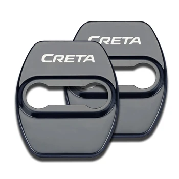 4pcs/daug Nerūdijančio Plieno CRETA Logotipą, Automobilių Durų spynos Dangtelis Hyundai CRETA 