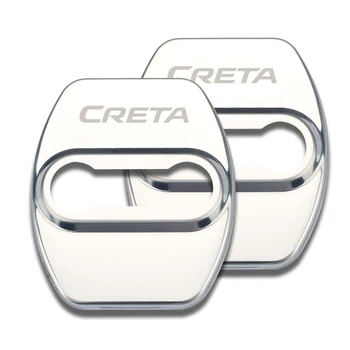 4pcs/daug Nerūdijančio Plieno CRETA Logotipą, Automobilių Durų spynos Dangtelis Hyundai CRETA 
