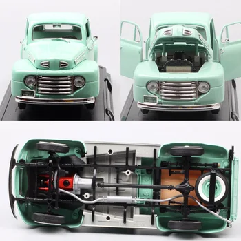 Didelis Svarstyklės automobilį derliaus 1948 m. Ford F1 pikapas sunkvežimius 1:18 modelis metalo Žaislų Automobiliai miniatiūriniai Diecasts & Žaislinės Transporto priemonės suvenyrų berniukai