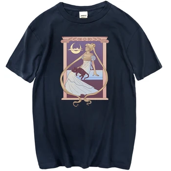 Mėnesiena Densetsu T-Shirt Mens Trumpomis Rankovėmis Vasarą Medvilnės Vyras Marškinėliai Hip-Hop ' O, Japonijos Anime Viršūnes Animacinių Filmų Streetwear T-Shirts