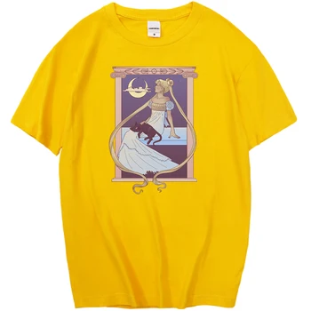 Mėnesiena Densetsu T-Shirt Mens Trumpomis Rankovėmis Vasarą Medvilnės Vyras Marškinėliai Hip-Hop ' O, Japonijos Anime Viršūnes Animacinių Filmų Streetwear T-Shirts