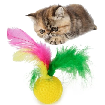 14Pcs Pakeitimo Plunksnų Žaislų Rinkinys Interaktyvių Kačiukas Kibinimas Lazda, Kamuolys, Žaislai GXMA