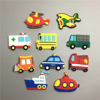 10vnt PVC automobilių orlaivių Šaldytuvas Magnetai kawaii magnetinio šaldytuvas lipdukai, Žaislai Mergaitėms, Vaikams, christams Dovana, namų dekoro