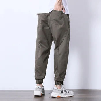 2020 m. Pavasarį Hip-Hop Poilsiu Vyrų Chaki Haremo Kelnes, Stilingas elastinga juosmens Vyras Sweatpants Streetwear Laisvalaikio Vyriškos Kelnės M-4XL