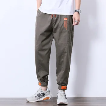 2020 m. Pavasarį Hip-Hop Poilsiu Vyrų Chaki Haremo Kelnes, Stilingas elastinga juosmens Vyras Sweatpants Streetwear Laisvalaikio Vyriškos Kelnės M-4XL