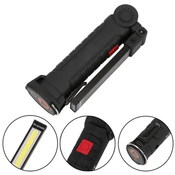 Nešiojamų 5 Režimu COB Žibintuvėlį, Fakelą USB Įkraunamas LED Darbo Šviesos Magnetinis Kabinti Kablys Lempos, Lauko Kempingas Remontas, Automobilių