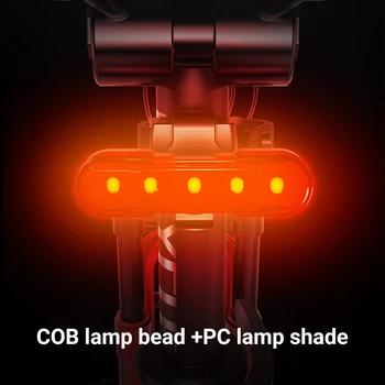 LED Įspėjamieji Žibintai Naktį Dviračio Galinis Žibintas MTB Dviratį Įranga, Dviračių USB Įkrovimo Shine 