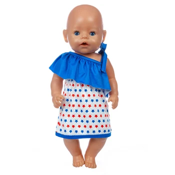Nauja Juoda suknelė Lėlės Drabužius Kūdikiui naujas gimęs Tinka 17 colių 43cm Lėlės Priedai Kūdikių Dovanų