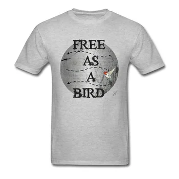 Laisvas Kaip Paukštis, Marškinėliai Užsakymą Vyrų T-shirt Punk Juoda Tshirts trumpomis Rankovėmis Viršūnes Medvilnės Tees Retro Laišką Hummingbird Drabužiai