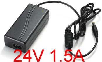 20PCS 24V 1500mA Aukštos kokybės IC sprendimus AC 100V-240V DC 24V 1.5 Jungiklis, maitinimo šaltinis, 36W LED adapteris DC plug5.5mm*2.1-2.5 mm