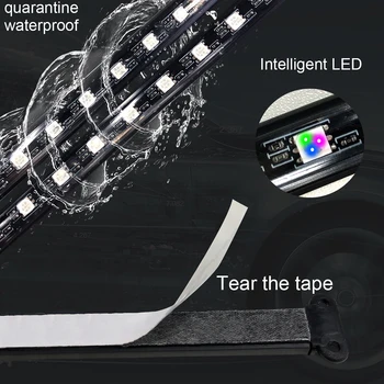 LED Automobilių Koja Aplinkos Šviesos Lempa Su USB APP Belaidžio Nuotolinio Muzikos Kontrolės Kelių Rūšių Automobilių Interjero Dekoratyvinis Apšvietimas