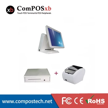 Europos 15Inch POS Touch Aparatas POS Sistemos Įranga, TFT-LCD Touch Panel POS Spausdintuvui Wirth Pinigų Stalčius