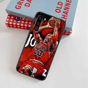 Michael Jordan Krepšinio 23 Telefoną Atveju Huawei P Mate Smart 10 20 30 40 Lite Z 2019 Pro juodas Apvalkalas Minkštas Funda Silikono