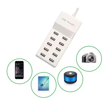 Universalus 8 uostai /10 port smart USB įkroviklį, Led ekranas, kelis sieninis adapteris HUB adapterio lizdas telefono, planšetinio KOMPIUTERIO kamerą