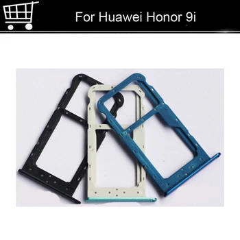 Originalus Naujas Huawei Honor 9i Sidabro SIM Kortelės lizdas SD Kortelės lizdas SIM Kortelės Laikiklį SIM Kortelės Stalčių Pakeitimo Honor9i