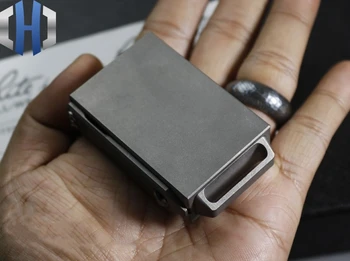 Kūrybos Nešiojamų Kompaktinių EDC Titano Lydinio Atkreipti Matchbox Lauko Taktinių Saugojimo Dėžutė