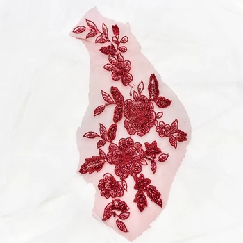1 vnt / maišas įvairių spalvų zawalcowany china siuvinėjimo nėrinių gėlių aplikacijos rankų darbo 