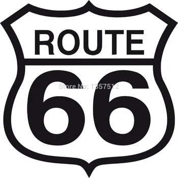 13,5 cm x 13,5 cm Route 66 Ženklas Juokinga Automobilio Lipdukas, Skirtas Sunkvežimis Langą Bamperis Auto VISUREIGIS Durų Baidarių Vinilo Decal 13 Spalvų