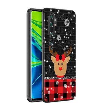 Už Xiaomi 10 CC9 A3 Lite Juodo Dangtelio Kalėdų eglutė Mados Xiaomi Redmi 9 Pastaba 9S 8T Max 8 8A EITI Pro Telefono dėklas