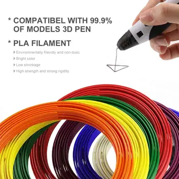 Enotepad PLA filament1.75mm 3D Rašiklis, spausdinimo gijų PLA 5 metrų per pak Spalvotų galimybė greitai laivas