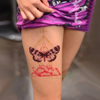 Atsparus vandeniui Laikina Tatuiruotė Lipdukas tiger butterfly išaugo padirbtų tatto 