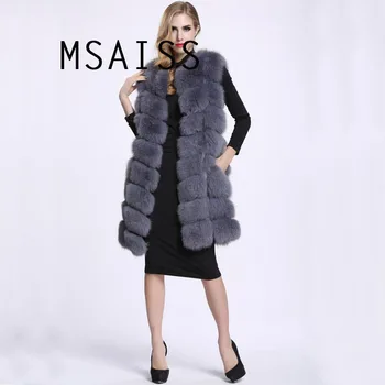 MSAISS Moterų Kailio Liemenė Kailis Ilgas Dirbtiniais Kailiais Liemenė, Moterų Žiemos Super Padirbtų Kailių Paltai Striukės Outwear Furry Moterų Žiemos Paltai