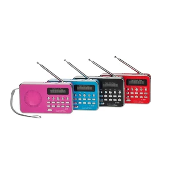 L-938 Mini Nešiojamas Skaitmeninis FM Radijo 3W Galia / 1.5 Colių Ekranas Sn / Support USB Drive / TF / SD / MMC Kortelė / AUX-IN