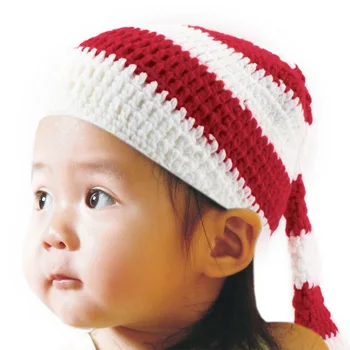 Baby Girl Berniukas Kalėdų Skrybėlę, Mezgimo Nėrimo Foto Fotografijos Prop Skrybėlę Bžūp Kalėdinė Dekoracija
