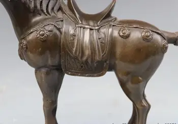 Kinija FengShui Propitious Vario Ir Bronzos Arklių Gyvūnų Sėkmės Veikia Meno Statula