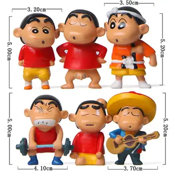 1pc Japonų Anime Crayon Shin Chan Sporto Serijos Lėlės Micro Kraštovaizdžio Papuošalų, Vaikams, Vaikų Darbalaukio Dekoro Pav Žaislai Dovana