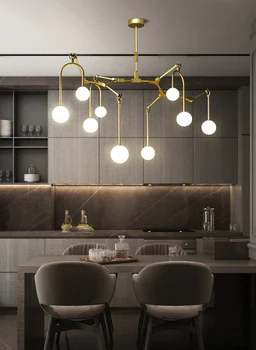 Šiaurės minimalistinio postmodernaus šviesos prabanga kambarį šviestuvo LED šviesą kūrybos valgomasis, miegamasis gluosnio liustra