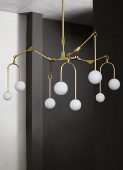 Šiaurės minimalistinio postmodernaus šviesos prabanga kambarį šviestuvo LED šviesą kūrybos valgomasis, miegamasis gluosnio liustra