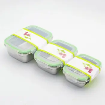 1 Sluoksnis Nešiojamų Nerūdijančio Plieno Saugiai Izoliuoti Pietūs Bento Box Maisto Konteineryje Mikrobangų Maisto Konteinerių Saugojimo Bylos
