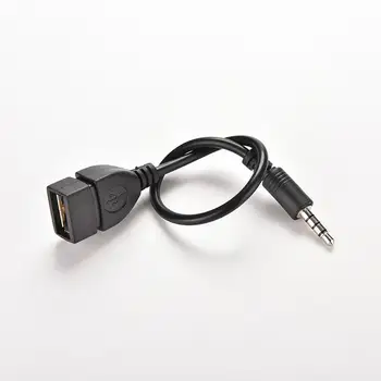 3.5 mm Male AUX Garso Kištuko Lizdą, USB 2.0 Female Kabelio Adapteris Keitiklis Laidą, Automobilinį MP3 Aplikatorius 