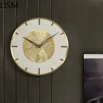 Prabangus Didelis Sieninis Laikrodis Aukso Metalo Šiaurės Sieniniai Laikrodžiai, Namų Dekoro Kambarį Kūrybos Laikrodžiai Sienos Shabby Chic Modernus Dekoro 2020 M.