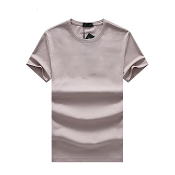 209 nauja Europa Dydžio vientisos spalvos Medvilnės T Shirt Mens Juoda Balta marškinėliai 2019 m. Vasaros nemokamas pristatymas