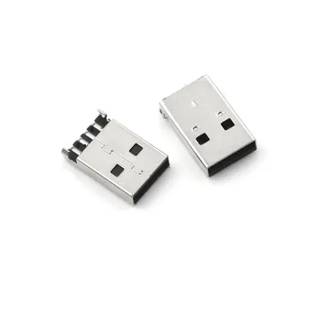 20pcs/daug 4Pin USB 2.0 A Type Male Plug SMT Jungtis Juoda G49 Duomenų Perdavimo mokesčių Aukštos Kokybės Naujas Didmeninės