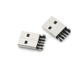 20pcs/daug 4Pin USB 2.0 A Type Male Plug SMT Jungtis Juoda G49 Duomenų Perdavimo mokesčių Aukštos Kokybės Naujas Didmeninės