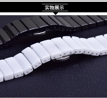Keramikos Watchband Apple Žiūrėti dirželis serijos 6/5/4 3 2 1 38 42 40mm 44mm Drugelis Sagtis Juostos iwatch SE nuorodą apyrankė