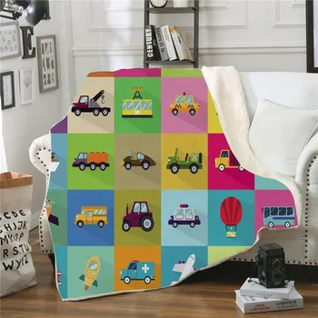 Individualizuotos Automobilių, Autobusų Sherpa Vilnos Antklodė Spalvinga Animacinių filmų Pliušinis Antklodė už Vaiką, Suaugęs Šuo Šuniukas Liesas Antklodė Lašas Laivas